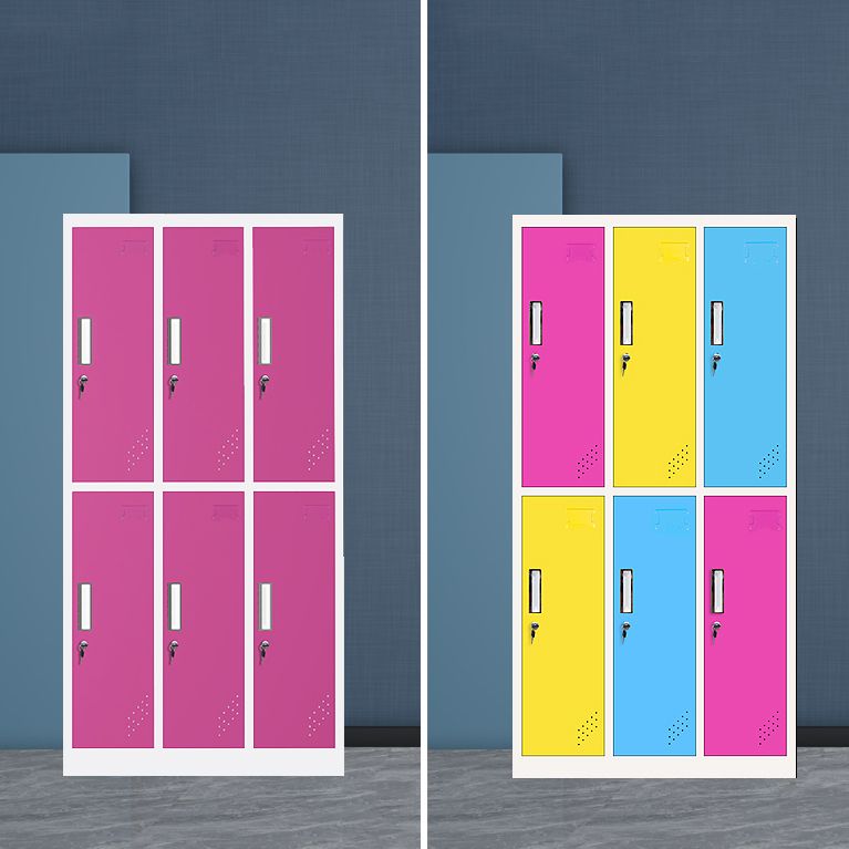 Metal Non-Hanging Armoire with Hinged Doors Modern Storage Cabinet for Bathroom