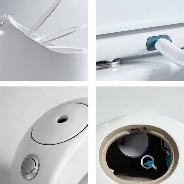 Modern UF Siphon Jet Toilet Bowl Floor Mount Flush Toilet with Toilet Seat