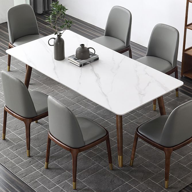 Medieval Modern Rectangle Dining Table Sintered Stone Table with 4 Legs for Restaurant