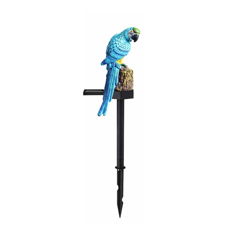 Parrot Shaped LED Ground Light Decorative Resin Courtyard Solar Landscape Lighting