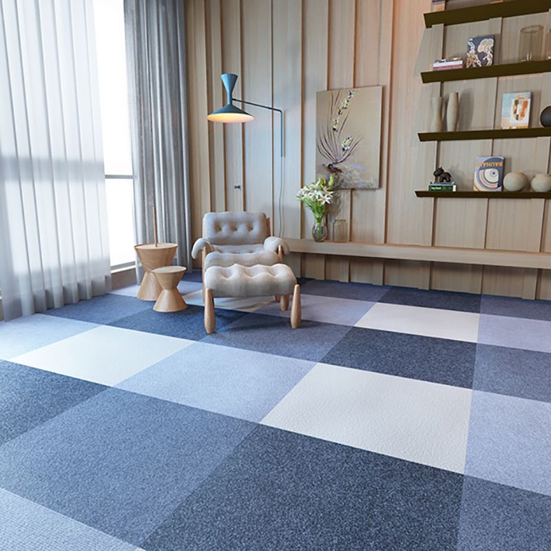 Bedroom Carpet Tiles Solid Color Lever Loop Color Block Carpet Tiles