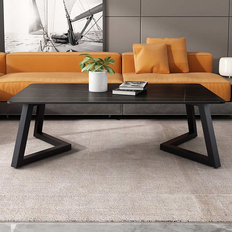 Slate Rectangular Coffee Table No Distressing Single Coffee Table