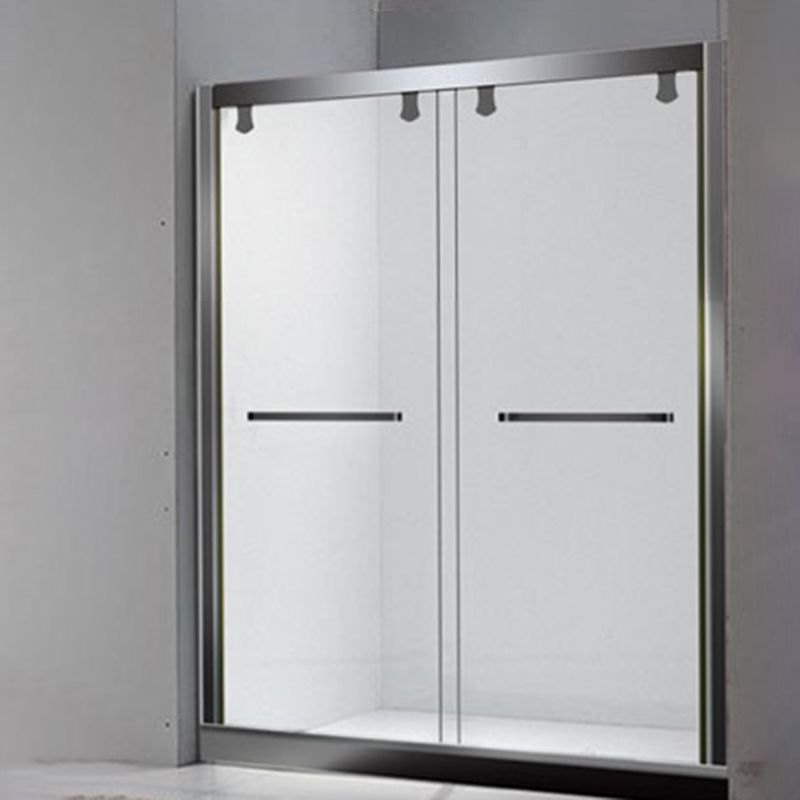 Single Sliding Semi-Frameless Shower Doors Tempered Clear Shower Door