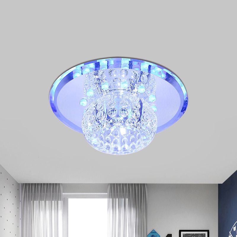 Ovaal helder kristal Orb plafondlamp Minimalistisch LED-ganginbouwspot voor gang