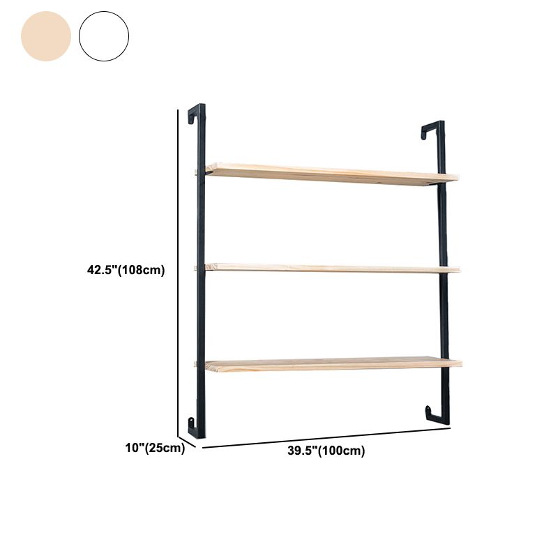 Scandinavian Wood Floating Bookshelf 9.8"Wide Home Book Shelf