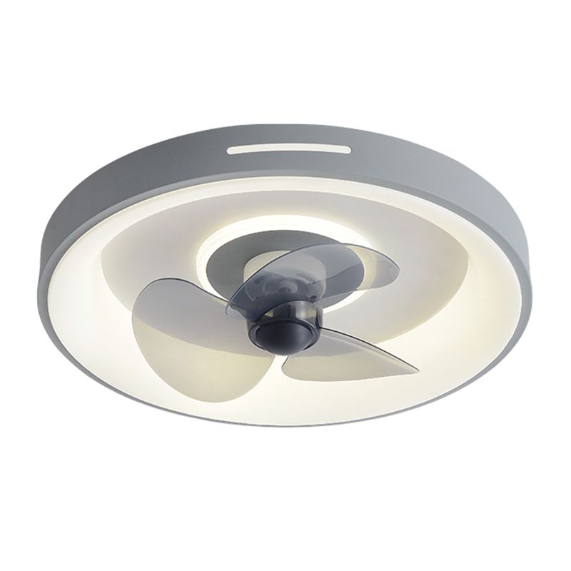 Modern Style Geometry Ceiling Fan Lights Metal 2 Light LED Flush Lights