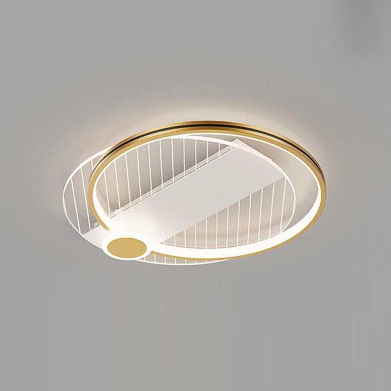 Geometrical Flush Mount Ceiling Lamp Metal Modern LED Ceiling Light Fixture for Bedroom