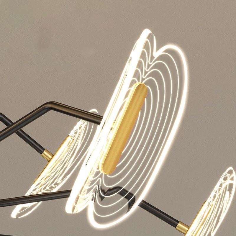 Multi Light Unique Branch Hanging Lights Modern Style Metal Hanging Lighting for Study