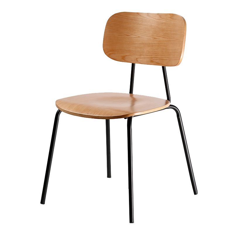 Metal Industrial Style Dining Side Chair Indoor Open Back Dining Side Chair