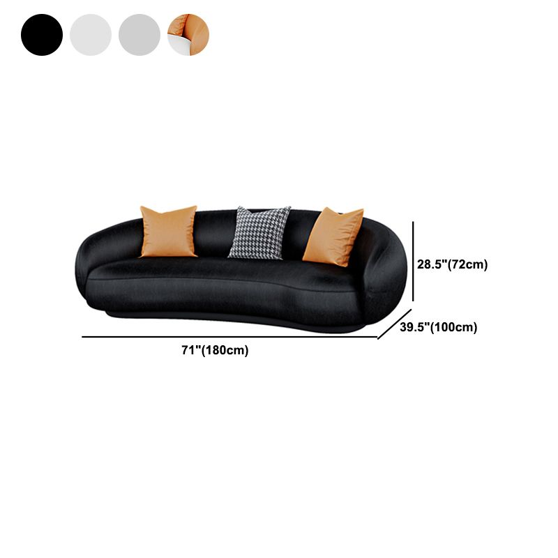Contemporary Sloped Arm Sofa 28.34 Feet Tall Curved Sofa for Living Room