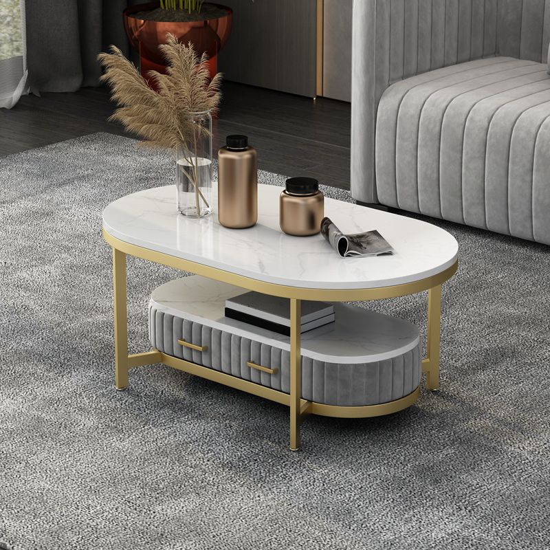 Glam 4 Legs Coffee Cocktail Table Slate Cocktail Table for Living Room