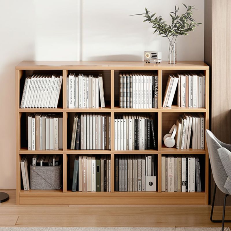 Contemporary Engineered Wood Bookshelf Standard Closed Back with Shelves