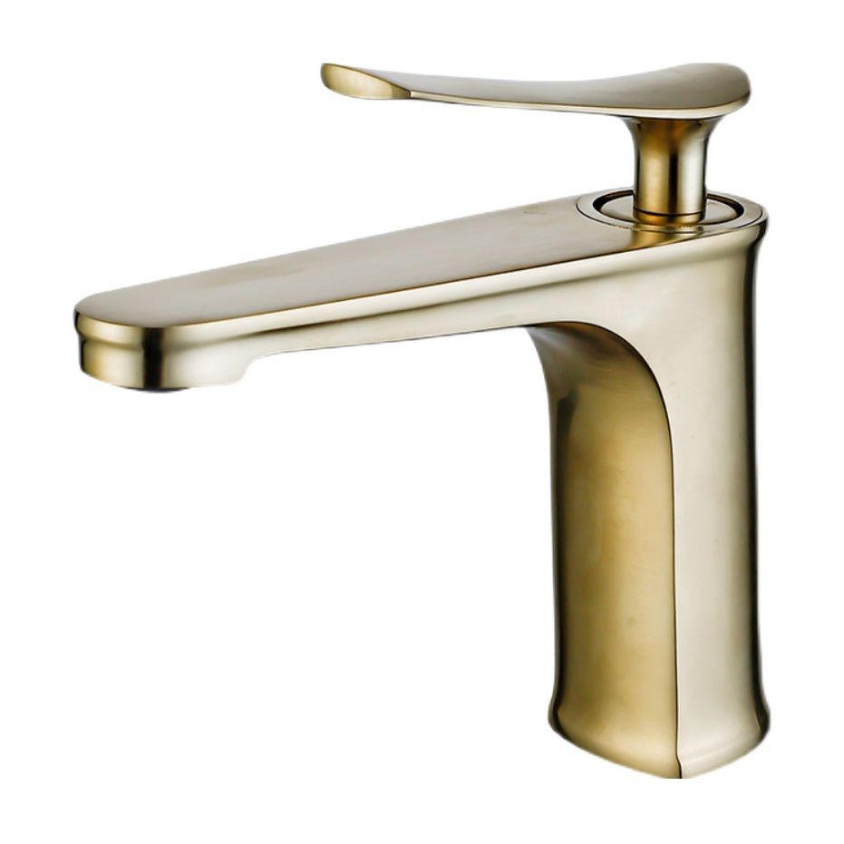 1 Handle Full Copper Bathroom Sink Faucet Nordic Modern Vanity Faucet with Drain