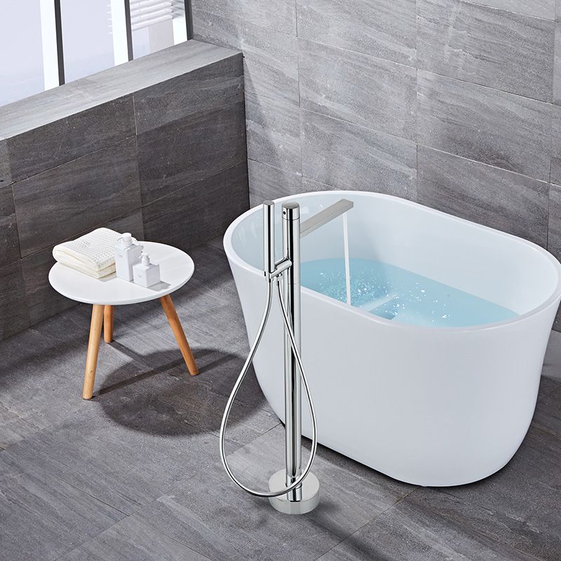 Traditional Style Freestanding Tub Filler Pure Color Floor Mount Freestanding Tub Filler