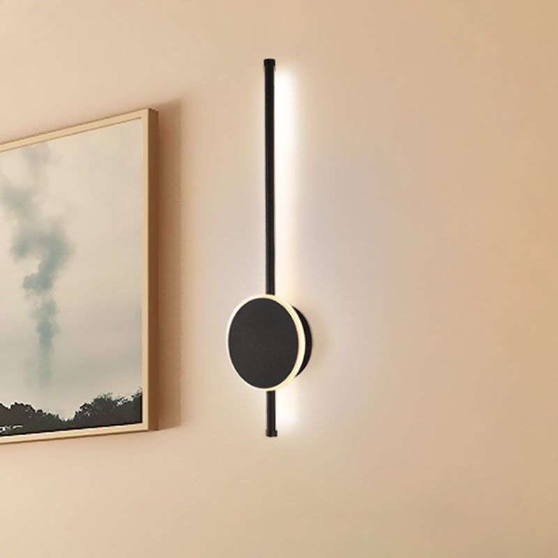 Luz de pared acrílica pole apliques mínimo 16 "/19.5" /23.5 "Lámpara de pared LED de ancho en negro/blanco