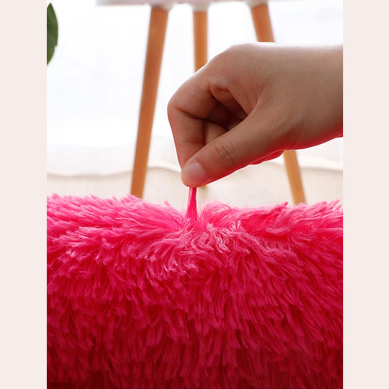 Round Home Decoration Shag Rug Relaxing Plain Carpet Polyester Non-Slip Backing Indoor Rug