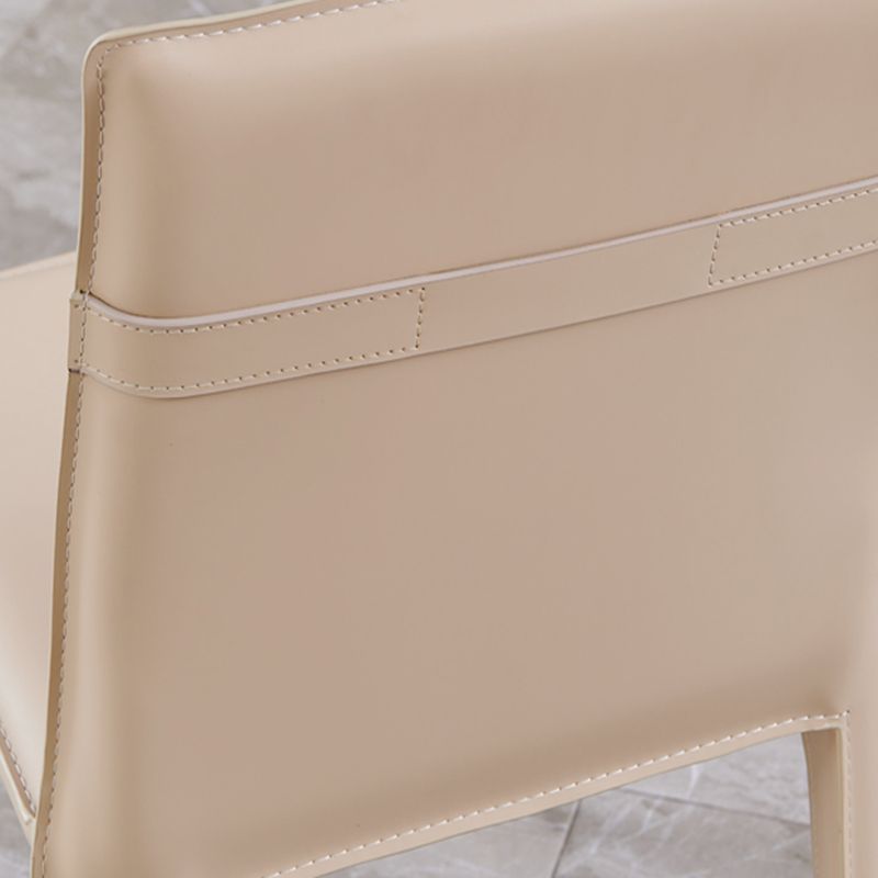 Modern Style Dining Chairs Armless Dining Chair with Metal Legs for Kitchen