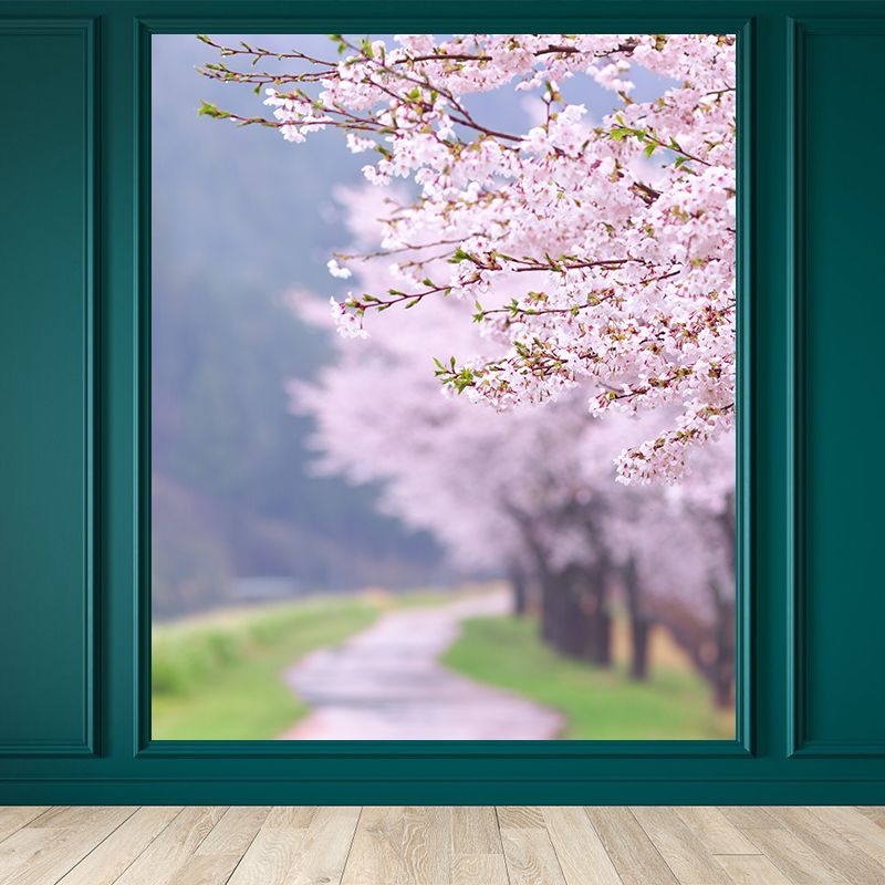 Water Resistant Floral Design Mural Decal Non-Woven Modern Wall Art for Wall Interior