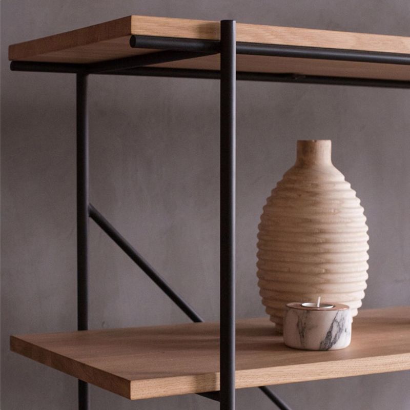 Industrial Style Etagere Bookshelf Vertical Shelf Bookcase for Home