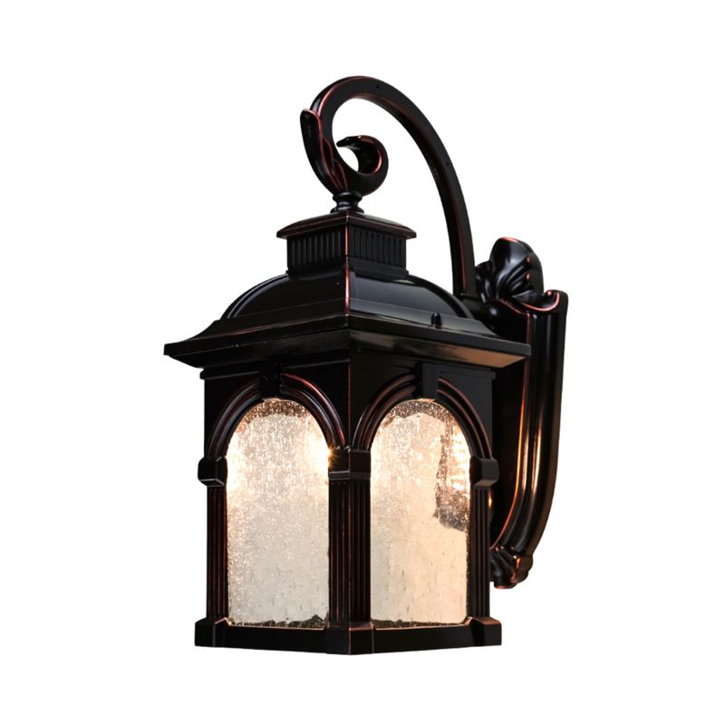 Coffee Birdcage Splante Ligero Rural Clear Bubble Glass Un solo cabezal de pared al aire libre Iluminación