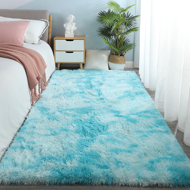 Trendy Home Decoration Shag Rug Tie-Dyed Indoor Carpet Polyester Non-Slip Backing Area Carpet