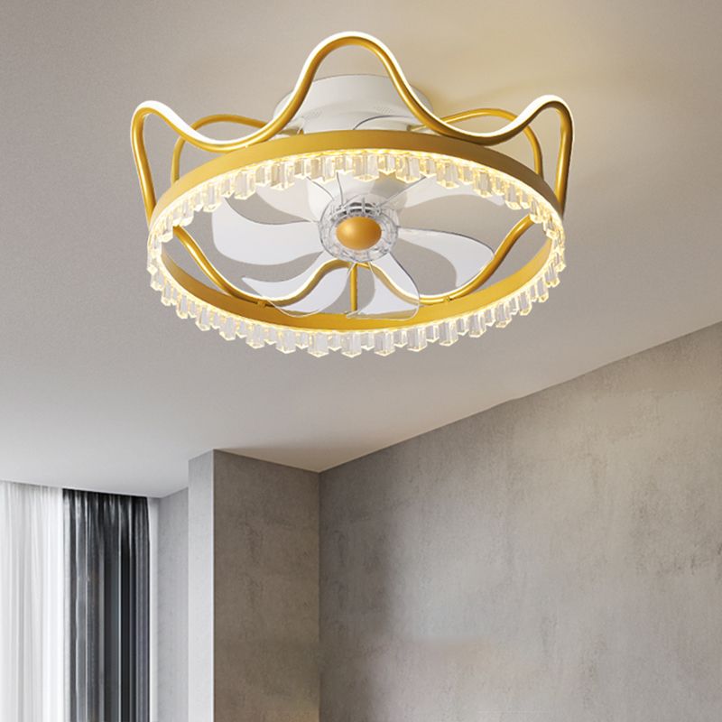 Éclair de plafond de forme de couronne moderne Lumières en métal 2 lumières à lad lampe à lampes lumineuses