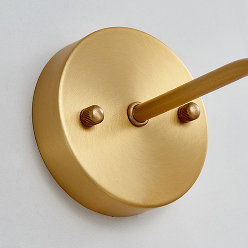 Drum Shape Glass Vanity Sconce Light Modern Style 1-Light Vanity Mirror Lights