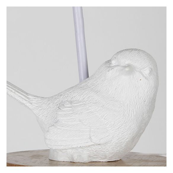 Aluminum Bucket Shade Hanging Light with Bird Deco 1 Bulb Macaron Pendant Lamp for Kid Bedroom