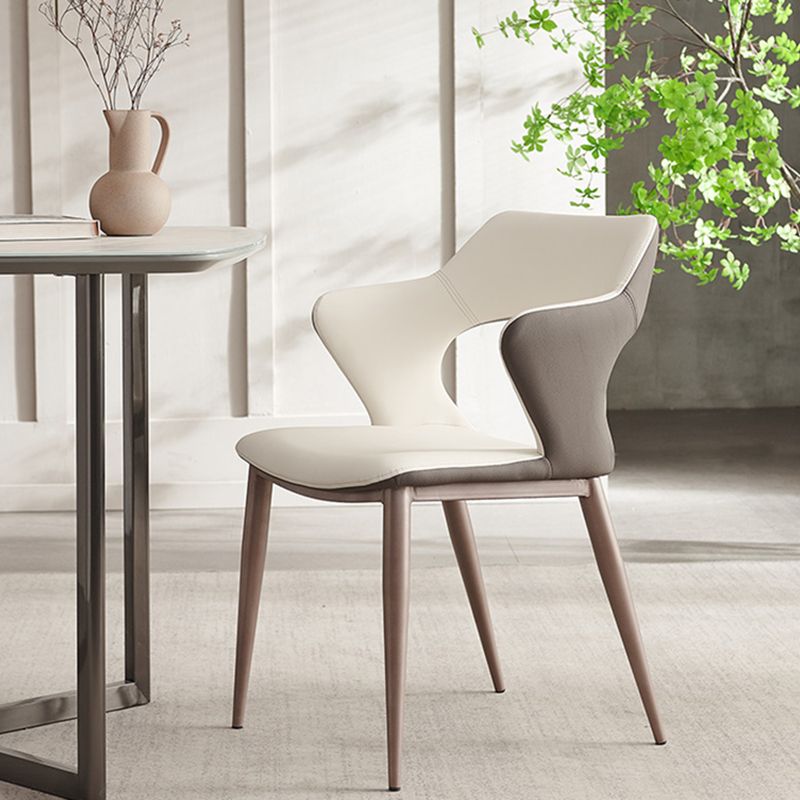 Industrial Dining Arm Chair Upholstered Dining Accent Chair for Home