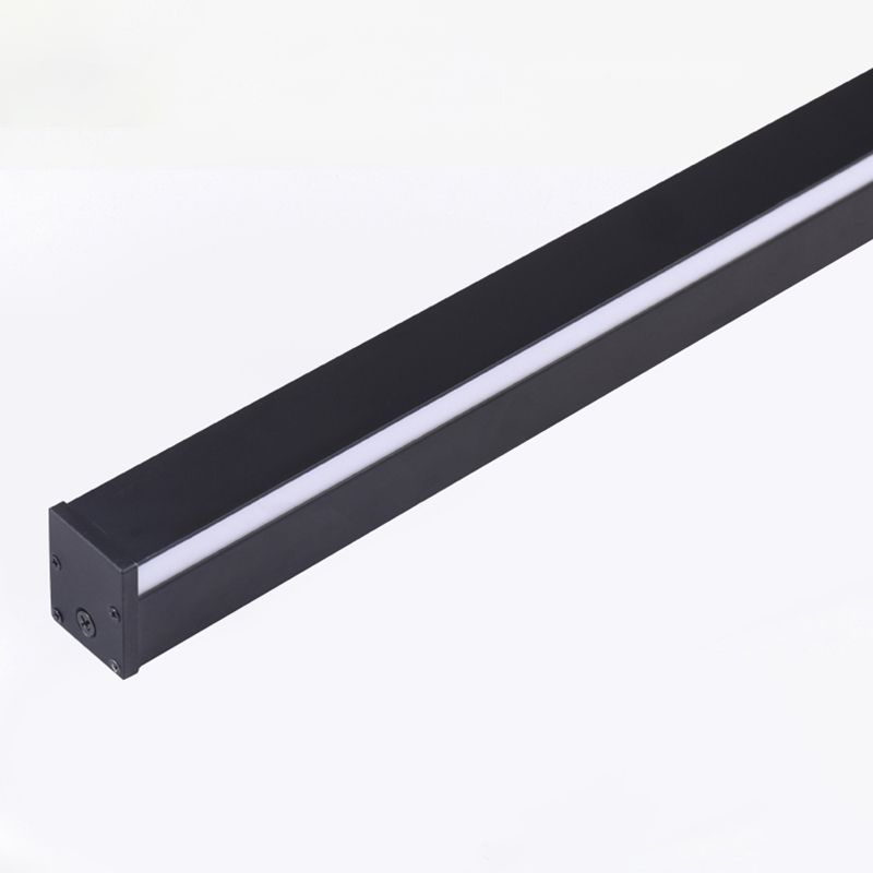 Linearer Schatten Metall Wandleuchter moderner Stil 1-Licht-Wandmontage Leuchte in Schwarz