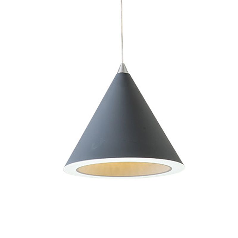 Contemporary Single Light Hanging Lamp Macron Metal Led Pendant Light for Study Room