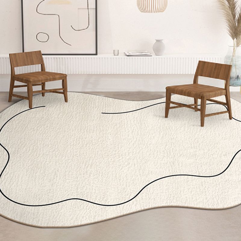Tapis de tapis de tapis simple blanc tapis lavable tapis lavable pour décoration intérieure