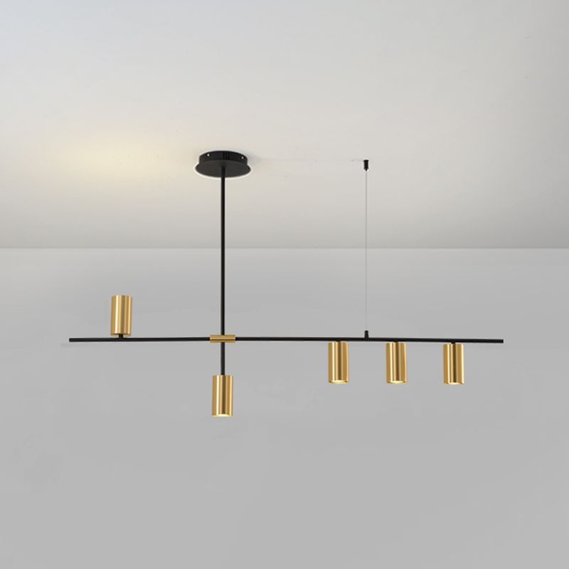 Contemporary Style Cylinder Island Pendants Ideas Metal Island Light Fixtures