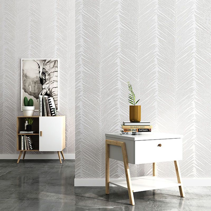 Soft Color Minimalist Wall Art 20.5" by 33' Leaf Texture Wallpaper Roll for Accent Wall