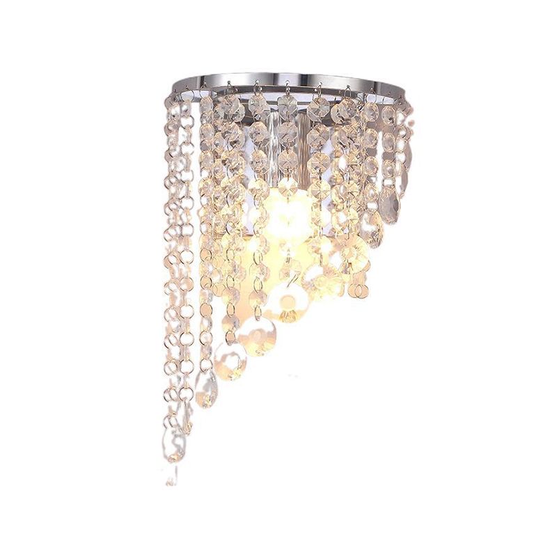 Modern Unique Shape Wall Light Sconces Crystal 1 Light Wall Lighting Fixtures