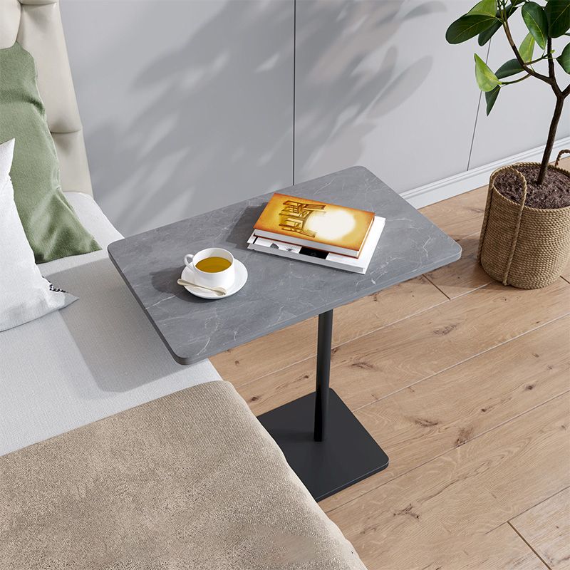 Modernistic Rectangular End Table Metal C Side Table for Bedside