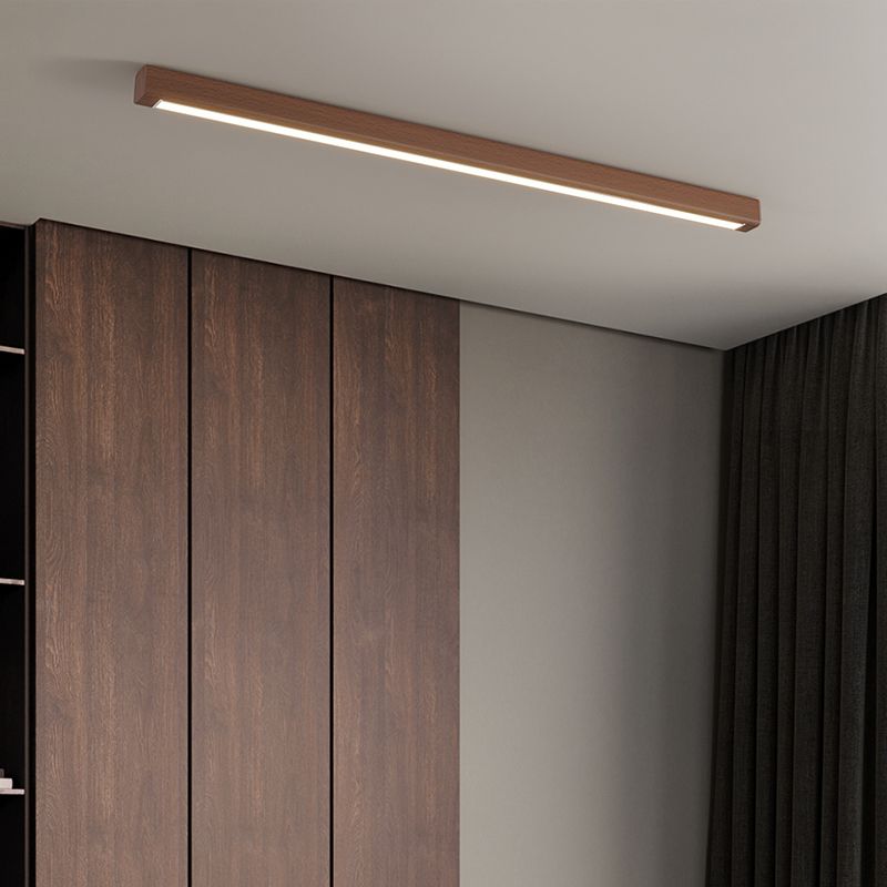Legno lineare a forma di legno Light Modern Style 1 Fuggi a soffitto leggero