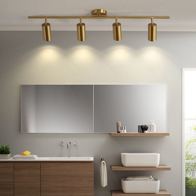 All Copper Track Lighting Kits Nordic Modern Light Luxury Home Living Room TV Cabinet Background Wall Study Room Commercial Shop Lamps