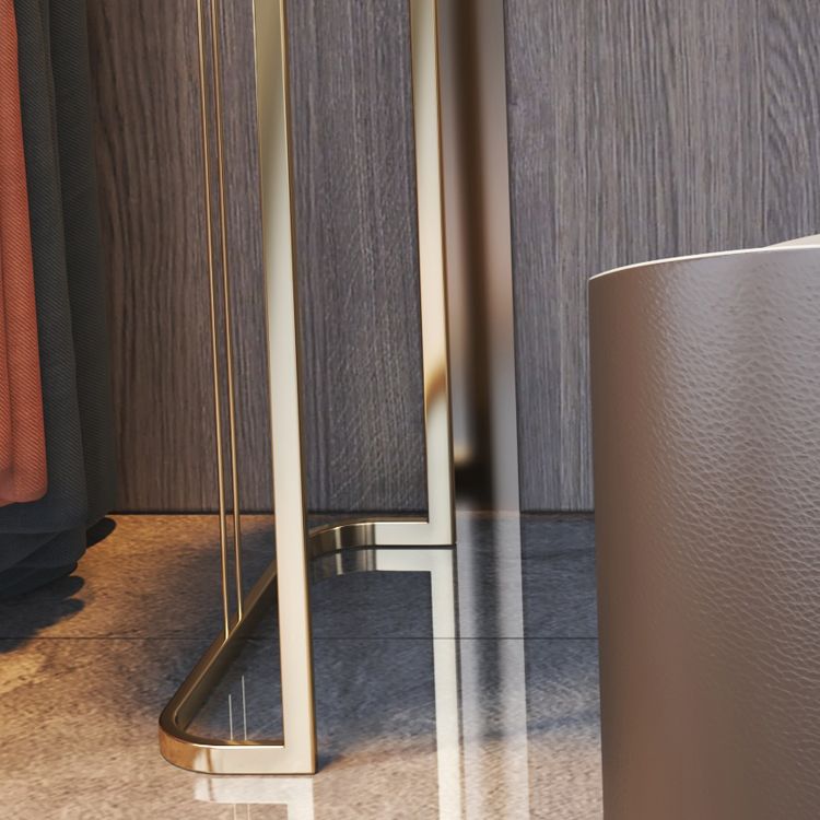 Luxurious Wood and Metal Make-up Vanity 5 Drawers Dressing Table