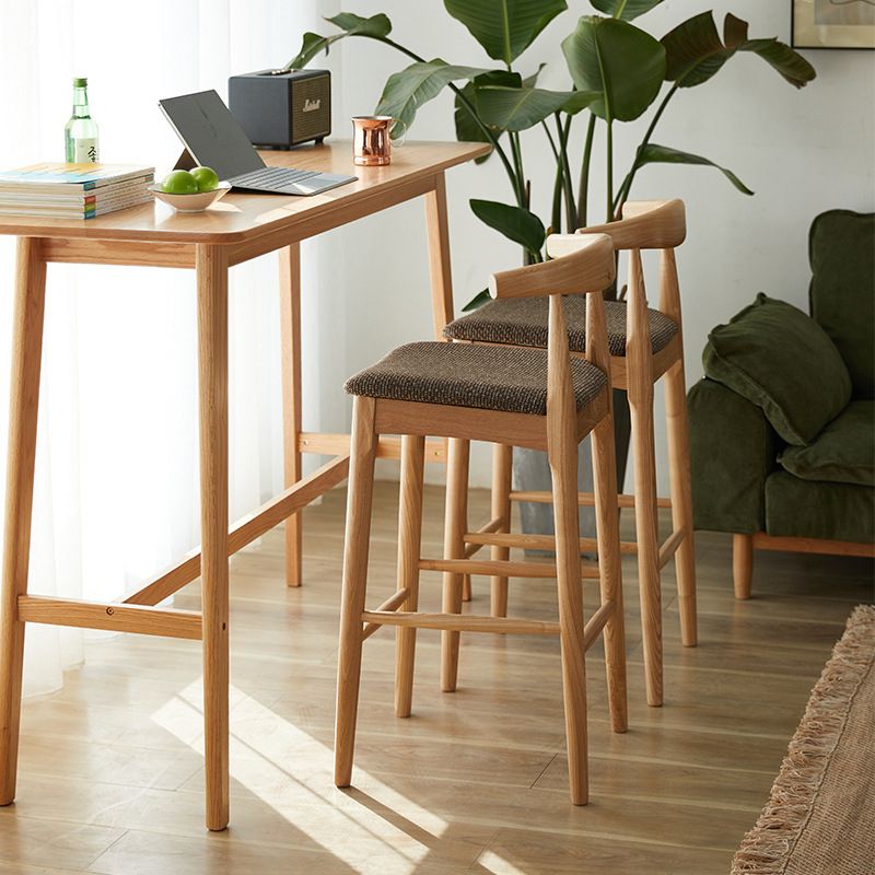 Modern 4 Legs Bistro Bar Table Solid Wood Bar Table for Living Room