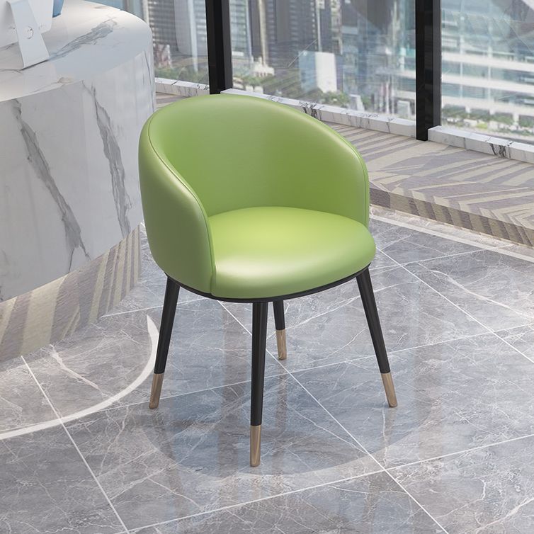 Silla de metal de estilo escandinavo, respaldo sólido, juego de sillas de cocina y comedor