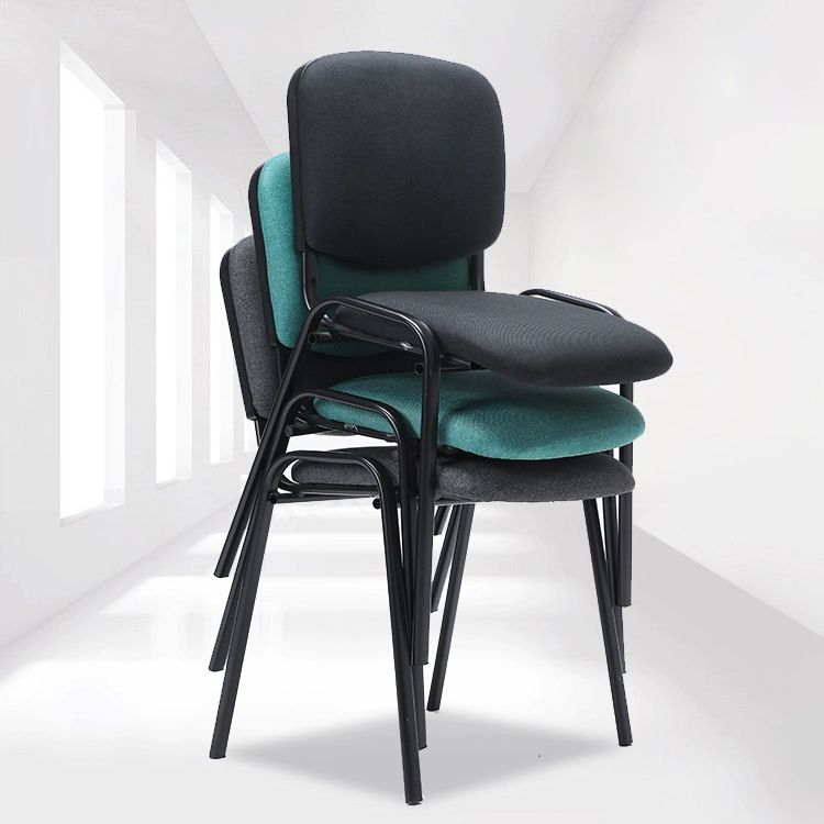 Modern Armless Upholstered Office Chair Fabric Swivel Office Chair