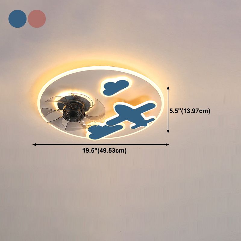 Metalen geometrische plafondventilatorverlichting moderne stijl multi -lights flush mount lampen
