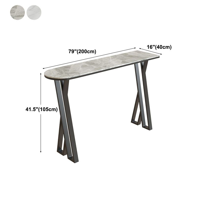 Industrial Style Bar Table Artificial Stone Top 42-inch Height Pub Table for Dining Room