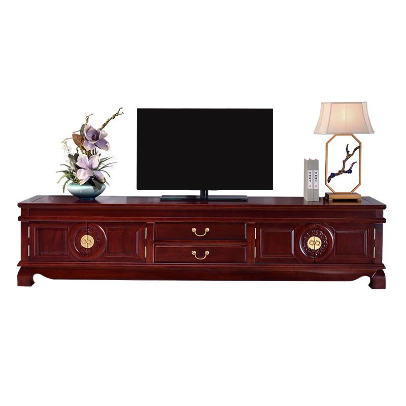 Wooden TV Cabinet Classical Storage TV Stand for Living Room
