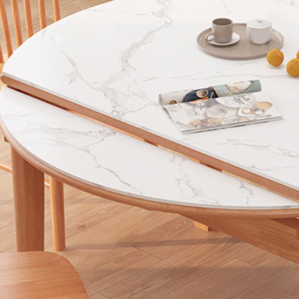 Modern Dining Table Set 1/5/7 Pieces with Wood Base Kitchen Furniture Set