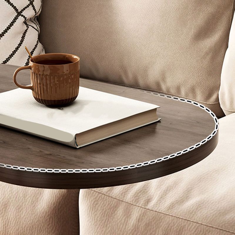 11" Wide Contemporary Corner Table Wood Oval Accent Side Table