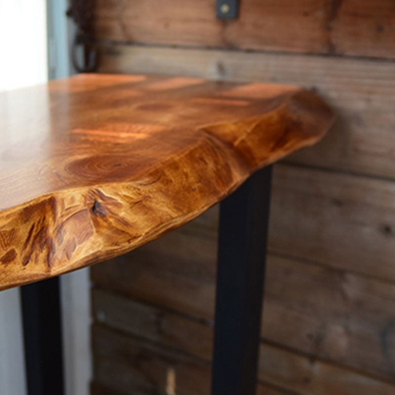 Modern Solid Wood Counter Set 1/2/4 Pieces Rectangle Bar Table Set in Natural