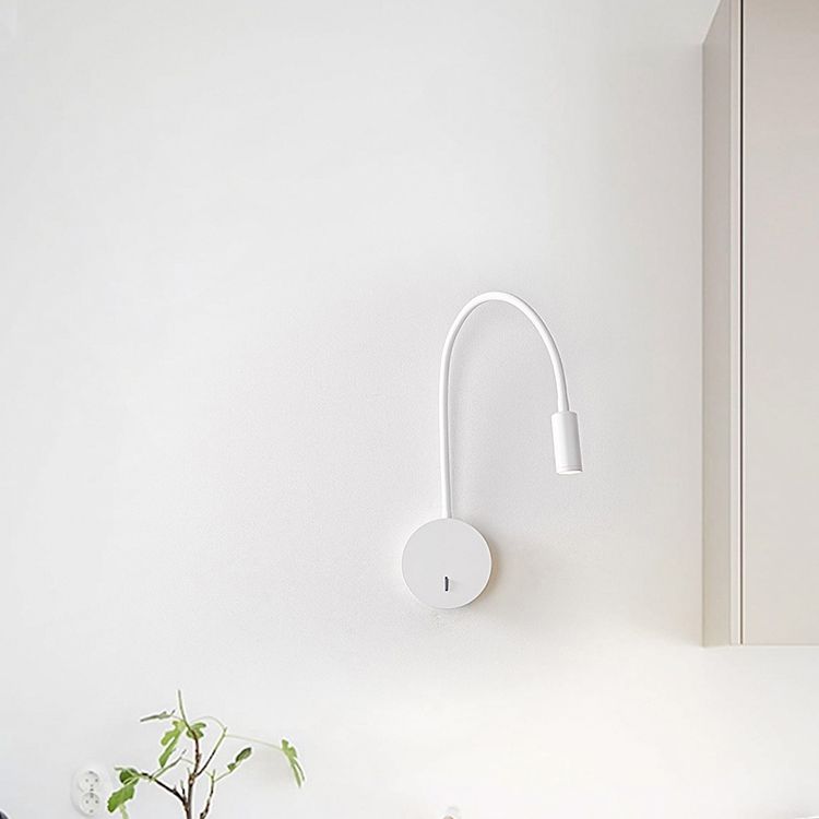 Lámpara de lectura metálica moderna Factura de la pared del hogar con brazo ajustable para el dormitorio