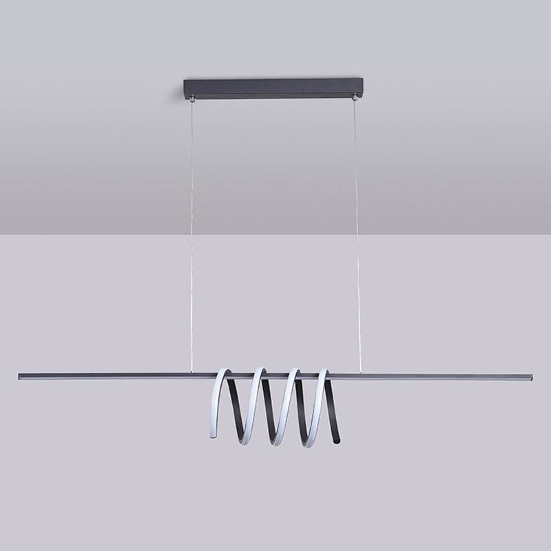 Modern LED Kitchen Island Lighting Black Ceiling Light for Room Foyer